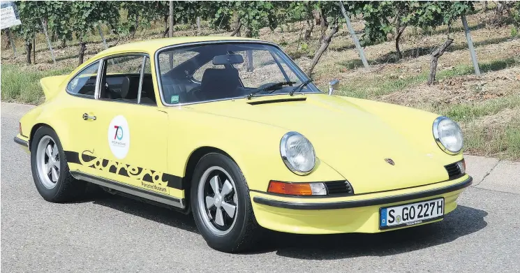  ?? JIL MCINTOSH/DRIVING.CA ?? The 1973 Porsche 911 Carrera RS 2.7 is the car that catapulted the 911 to cult status.