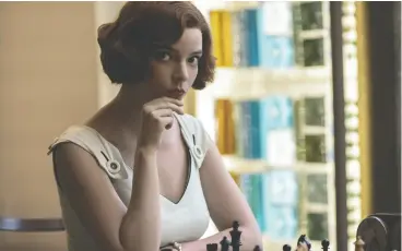  ?? NETFLIX ?? Anya Taylor-joy stars in The Queen’s Gambit, a hit Netflix miniseries
based on a novel that did not sell well in its author’s lifetime.