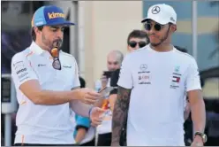  ??  ?? DESTACADOS. Alonso y Hamilton aparecen entre los mejores del año.