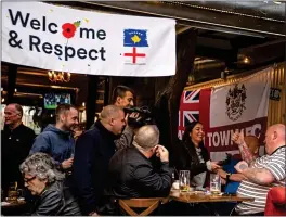  ??  ?? FLAG DAY: Banners greeted England fans in Pristina for today’s match