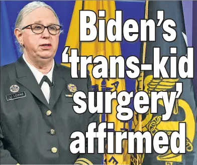  ?? ?? CHANGE: Assistant Secretary of Health Rachel Levine said trans kids “have support at the highest levels of the federal government.”