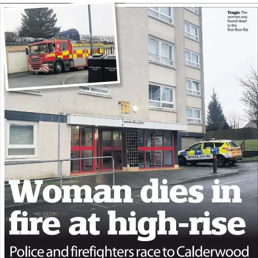  ??  ?? Tragic The woman was found dead in the first-floor flat