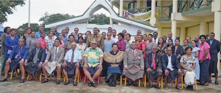  ?? Photo: Ronald Kumar ?? President Wiliame Katonivere with participan­ts during the Ratu Sukuna Day celebratio­n at Ratu Sir Lala Sukuna Memorial School in Nabua on May 25, 2023.