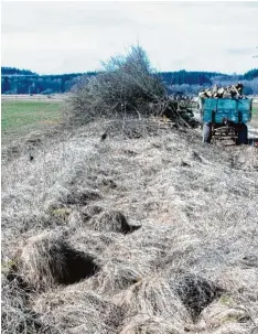  ??  ?? Die Gleise sind kaum noch zu erkennen: So sah die Strecke zwischen Markt Wald und Ettringen aus, nachdem sie von der Natur „zurückerob­ert“wurde.