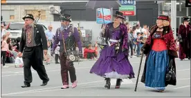  ??  ?? Steampunk crew in last years parade.