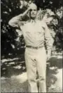  ?? COURTESY OF DALE ROSS VIA AP ?? In this 1942 photo provided by Dale Ross shows his uncle, Pfc. Dale W. Ross, in Hawaii. He was the third of four brothers who fought in World War II.