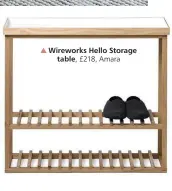  ??  ?? Wireworks Hello Storage
table, £218, Amara