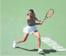  ?? REUTERS ?? EMMA NAVARRO stuns world number two Aryna Sabalenka.