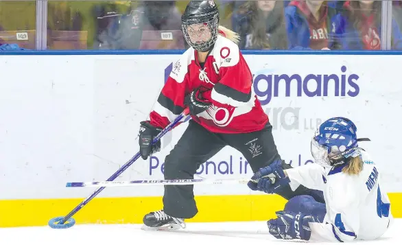  ?? PHOTOS: CHRISTIAN BENDER/RINGETTE CANADA ?? Jenny Snowdon, seen in action with the junior national ringette team, will suit up for the Atlantic Attack at nationals in Winnipeg next week.