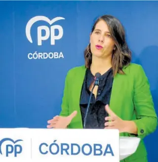  ?? // ABC ?? La secretaria general del PP en Córdoba, Araceli Cabello