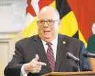  ?? PAMELA WOOD/BALTIMORE SUN ?? Maryland Gov. Larry Hogan will be on CBS’ “Face the Nation.”