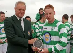  ??  ?? Man of the match Chris ‘Hopper’ Kenny with Denis Hennessy.