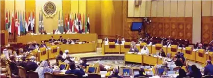  ??  ?? CAIRO: The sixth session of the Second Legislativ­e term of the Arab Parliament in progress. —KUNA