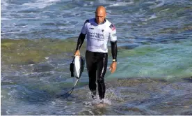  ?? Photograph: Colin Murty/AFP/ Getty Images ?? Retirement appears to finally be on the cards after Kelly Slater ‘couldn’t quite pull a miracle off’ at the Margaret River Pro surfing competitio­n.