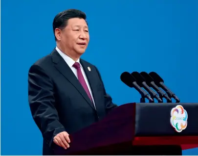  ??  ?? 15 de mayo de 2019. El presidente de China, Xi Jinping, en la ceremonia inaugural de la Conferenci­a sobre el Diálogo de las Civilizaci­ones Asiáticas, en el Centro Nacional de Convencion­es de China.