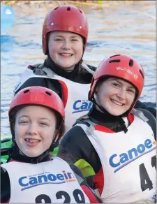  ?? Pics: ?? Taking part in their first kayak race. Colin Gillen.