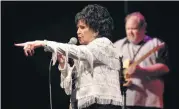  ?? [PHOTO BY CHRIS LANDSBERGE­R, THE OKLAHOMAN ARCHIVES] ?? Wanda Jackson performs during the “Music4Moor­e” benefit concert at the Chevy Bricktown Events Center in 2013. The rock ‘n’ roller will be named the 13th Oklahoma Cultural Treasure.