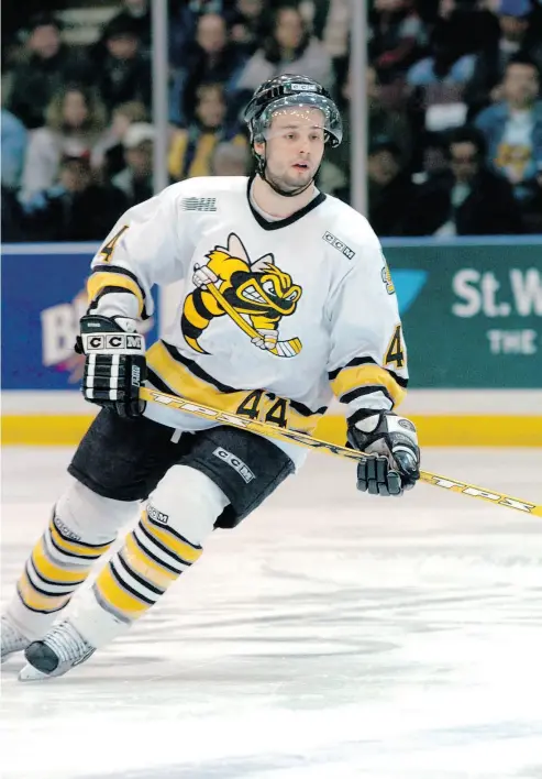  ??  ?? David Pszenyczny, seen with the 2004 Sarnia Sting, says a former coach saw him beaten with a belt during an initiation ritual and even took part briefly.