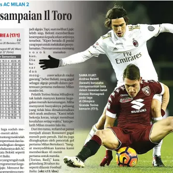  ?? MARCO BERTORELLO/AFP ?? Sky Sport Italia. Italia. cover Football