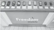  ?? PETER J. THOMPSON/FILES ?? Shaw, which owns startup wireless provider Freedom Mobile, says the new rules for the March 2019 auction “will drive a more dynamic, competitiv­e wireless market in Canada.”