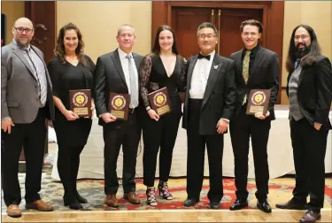  ?? SUBMITTED PHOTOS / MUZO MEDIA PRODUCTION­S ?? Honored at an awards banquet were Ellixson’s instructor­s Donnie Ellixson Jr., Jana Ellixson, Tom Rutter, Julia Hansford, Sabumnim John Chung, Dylan Swenk and Axel Gonzalez.