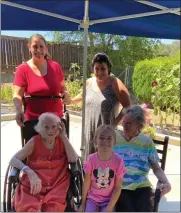  ?? ?? Five generation­s celebrated two epic birthdays in Lakeport on Sunday. Pictured: Rose Vierra, Bobbie Totorica (Rose’s daughter), Robin Totorica-Reynolds (Bobbie’s daughter), Jennifer Stites (Robin’s daughter), Emma Stites (Jennifer’s daughter).