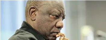  ?? ANTONIO MUCHAVE Picture: ?? BORROWED TIME: President Cyril Ramaphosa is pictured during an ANC national executive committee meeting in Nasrec, Johannesbu­rg.