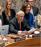  ??  ?? North Korea boycotted yesterday’s United Nations Security Council meeting, chaired by US Secretary of State Rex Tillerson.