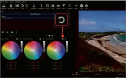  ??  ?? Use the three colour wheels to adjust your video and the reset buttons to undo changes if necessary