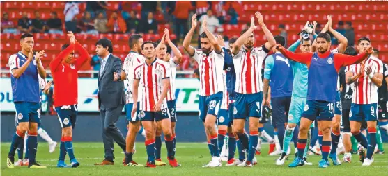  ??  ?? Chivas, en un partido de la Liga Mx