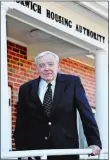  ?? SEAN D. ELLIOT/THE DAY ?? Norwich Housing Authority Executive Director Charles Whitty is retiring after 47 years.