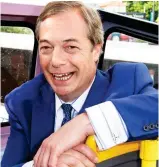  ??  ?? Campaignin­g: Farage yesterday