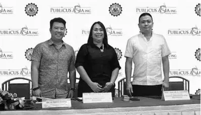  ??  ?? From Left to Right: (League of Provinces of the Philippine­s (LPP) National President Ryan Luis V. Singson, PUBLiCUS Asia COOLilibet A. Amatong, and LPP Board Member-at-Large for Luzon and Bataan Governor Albert S. Garcia).
