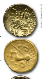  ??  ?? Iron Age and Roman n settlement­s were excavated at Elms Farm, Heybridge, Essex in the 1990s, ahead of the constructi­on of a new housing estate covering 29 hectares. . Publicatio­n in 2015 included a synthesis in a printed monograph, and detailed analysis online in Internet Archaeolog­y; a digital archive is hosted by the Archaeolog­y Data Service. Photo (left) shows a Roman timber-lined ditch or leat dendro-dated to around ad250, perhaps p associated with w a mill or bath house. h The scale of o excavation resulted r in unusual u finds collection­s, c such s as 155 Iron I Age coins c (right)