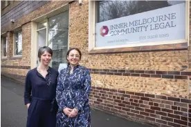  ?? Photograph: Ellen Smith/The Guardian ?? Inner Melbourne Community Legal centre’s director of policy and advocacy Michelle Reynolds and acting CEO Nadia Morales.