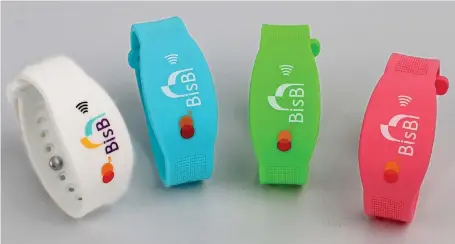  ??  ?? The digital allowance is stored securely on a comfortabl­e wristband, ensuring access to a trendy and convenient wearable for kids from seven to 18 years old.