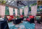  ?? ?? A pergola covers the back deck, which is the ideal spot for entertaini­ng guests.