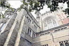  ?? Arnold Gold / Hearst Connecticu­t Media file photo ?? The Sterling Law Building houses the Yale Law School in New Haven in 2018.