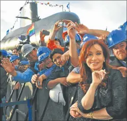  ?? FOTOS: CEDOC PERFIL ?? ASTILLERO. Fue estatizado en 2007. CFK y el ex ministro Rossi participar­on en la botadura de la nave, en 2014. kirchneris­mo