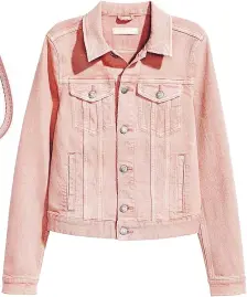  ??  ?? Pink denim jacket from H&M.