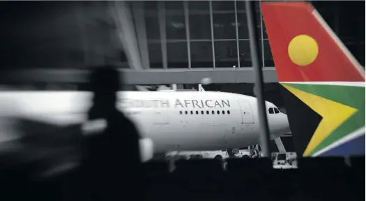  ?? Photo: Udo Weitz/EPA ?? SAA planes parked at OR Tambo Internatio­nal Airport in Johannesbu­rg.