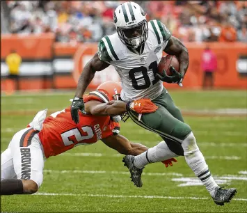  ?? RON SCHWANE / AP ?? Quincy Enunwa was the Jets’ No. 3 wide receiver last season, but returns as No. 1 this fall after the team released Brandon Marshall and Eric Decker.