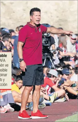  ??  ?? DESEADO. Simeone, el pasado sábado, en el Atlético-Numancia.