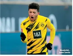  ??  ?? Wonderkid… Jadon Sancho