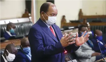  ??  ?? Health and Child Care Minister Dr Obadiah Moyo appears before the Health and Child Care parliament­ary portfolio committee in Harare yesterday