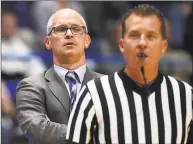  ?? Jessica Hill / Associated Press ?? UConn men’s basketball coach Dan Hurley.