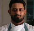  ?? ?? Chef Rahul Rana, left; and root chips with tempered chana mash and pomegranat­e chutney, above