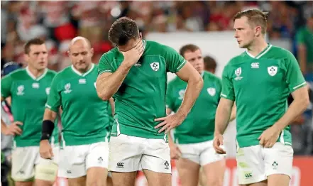  ?? GETTY IMAGES ?? Ireland feel the pain of defeat in Shizuoka.