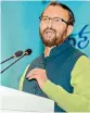  ?? —PTI ?? Prakash Javadekar speaks on 4th World Summit on Accreditat­ion.