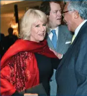  ??  ?? Royal pals: Camilla Parker Bowles and her son Tom greet Sir David